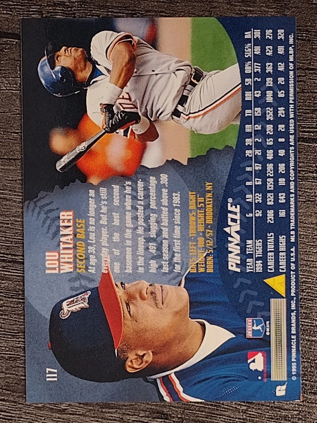 1995 Pinnacle #117 Lou Whitaker