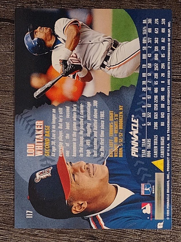 1995 Pinnacle #117 Lou Whitaker
