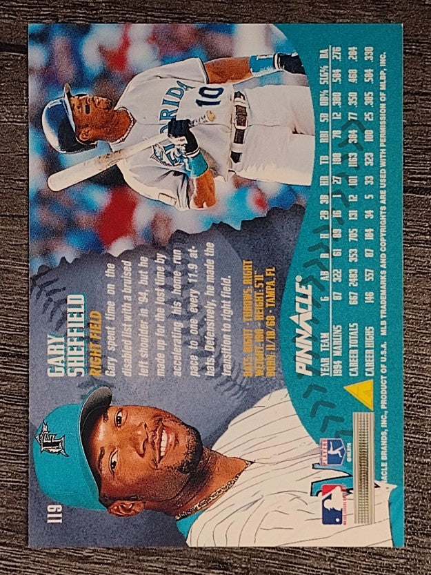 1995 Pinnacle #119 Gary Sheffield
