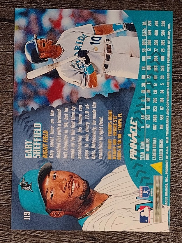 1995 Pinnacle #119 Gary Sheffield