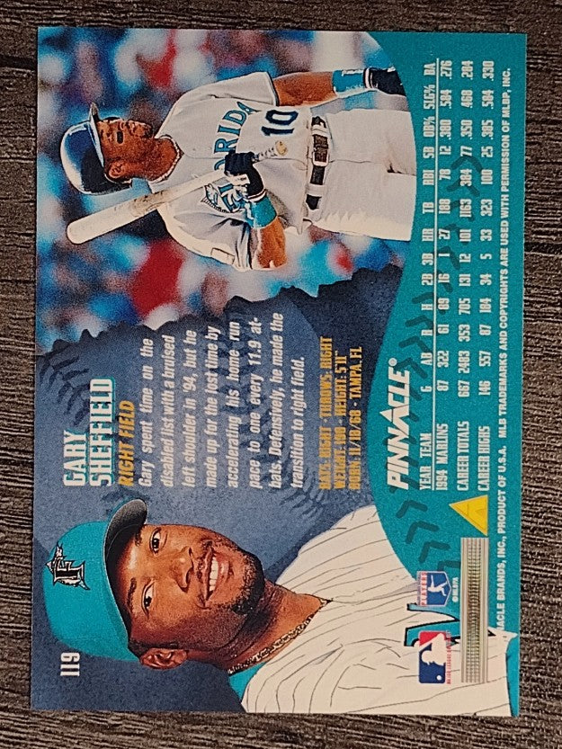 1995 Pinnacle #119 Gary Sheffield