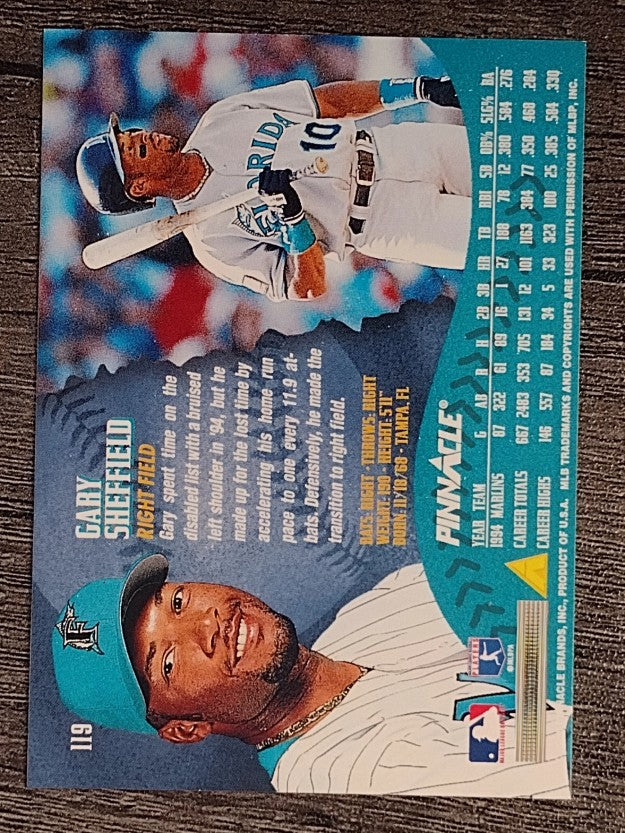 1995 Pinnacle #119 Gary Sheffield