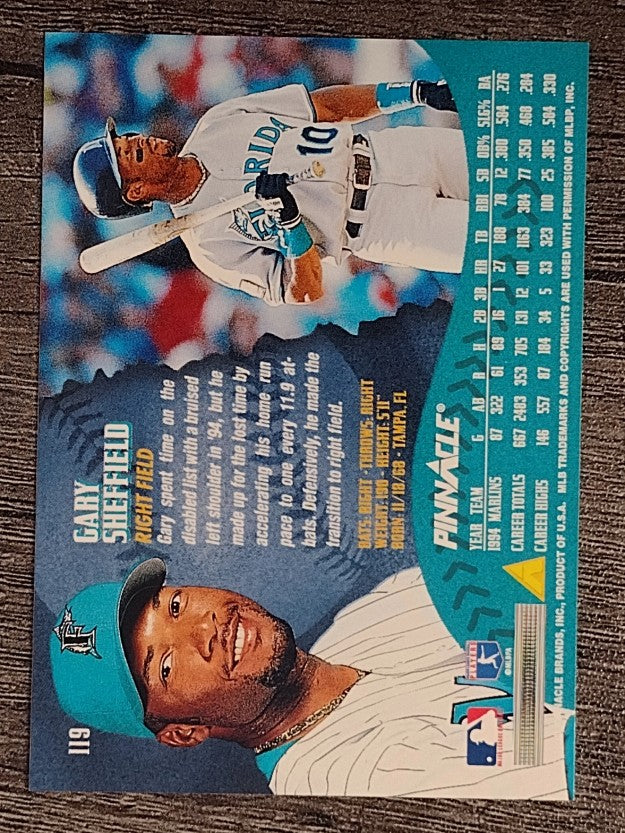 1995 Pinnacle #119 Gary Sheffield