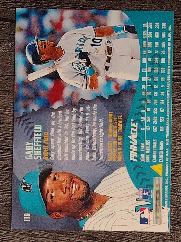 1995 Pinnacle #119 Gary Sheffield