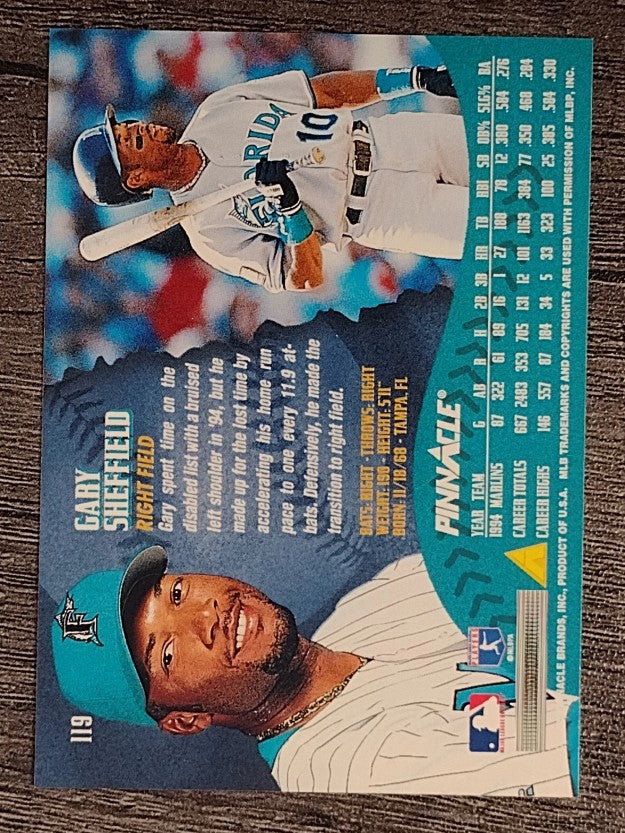 1995 Pinnacle #119 Gary Sheffield