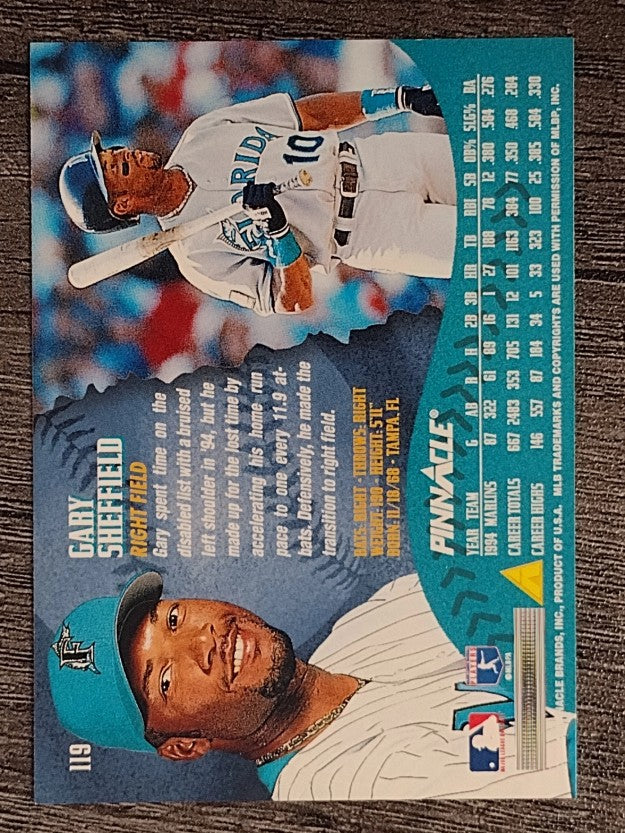 1995 Pinnacle #119 Gary Sheffield