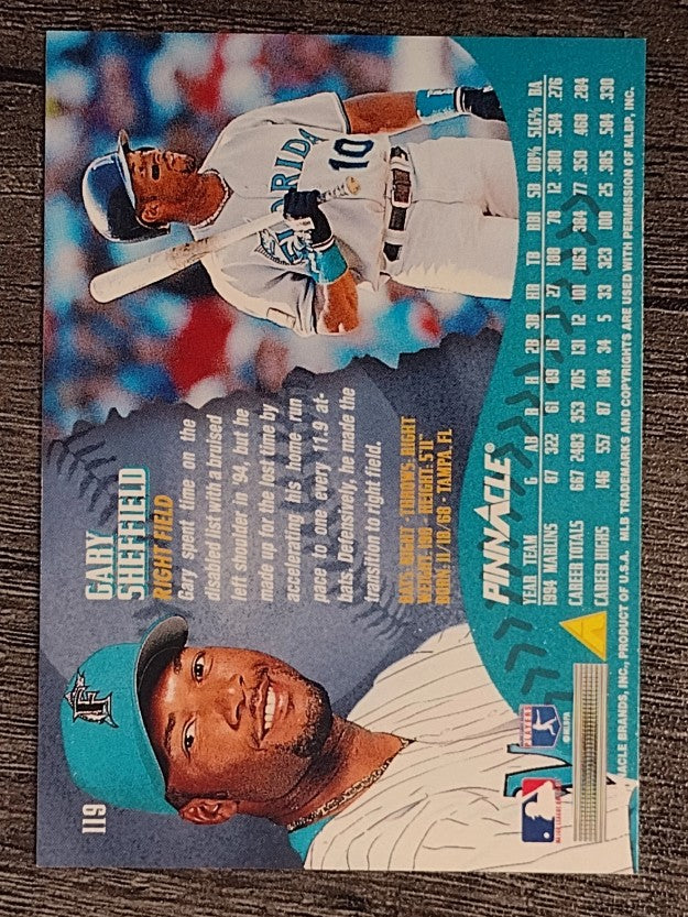 1995 Pinnacle #119 Gary Sheffield