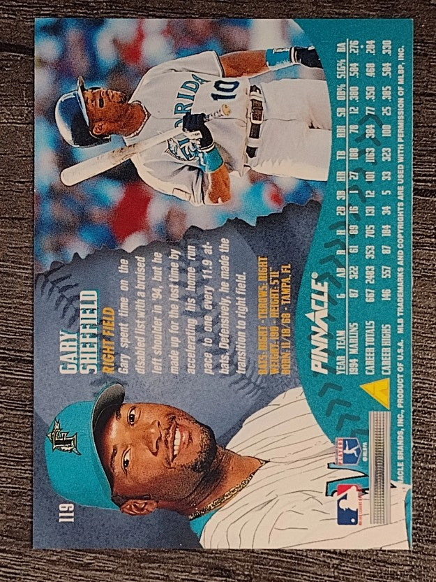 1995 Pinnacle #119 Gary Sheffield