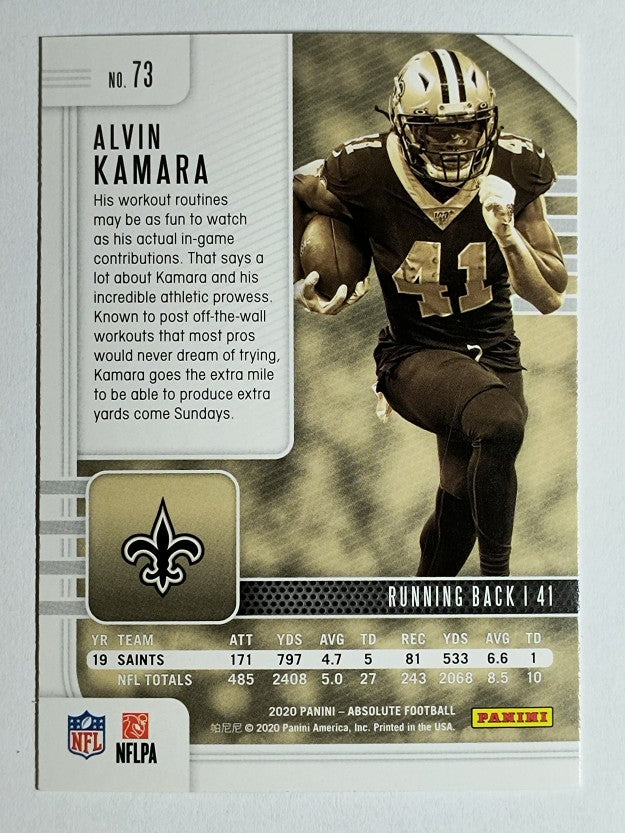 2020 Absolute Red #73 Alvin Kamara
