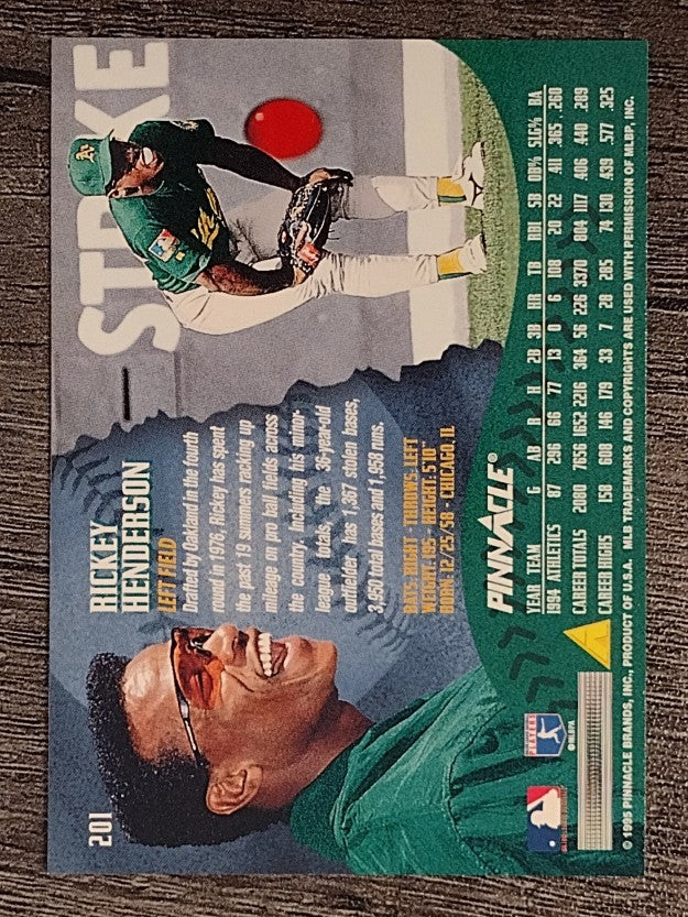 1995 Pinnacle #201 Rickey Henderson