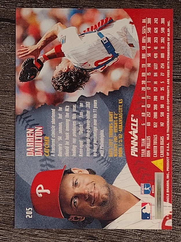 1995 Pinnacle #205 Darren Daulton