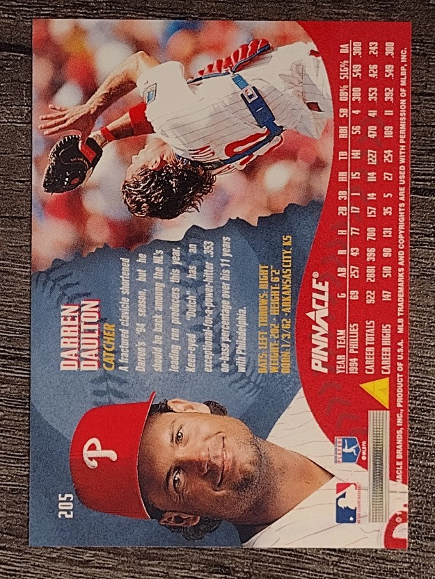 1995 Pinnacle #205 Darren Daulton
