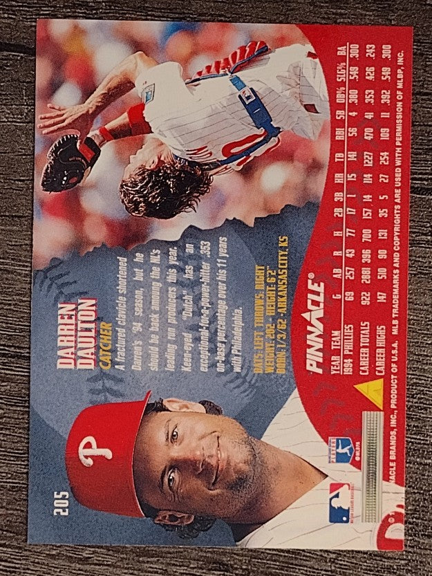 1995 Pinnacle #205 Darren Daulton
