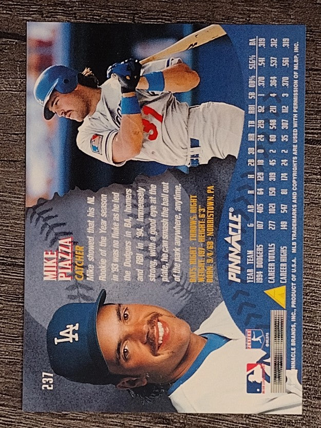 1995 Pinnacle #237 Mike Piazza
