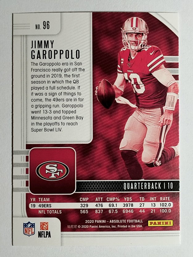 2020 Absolute Red #96 Jimmy Garoppolo