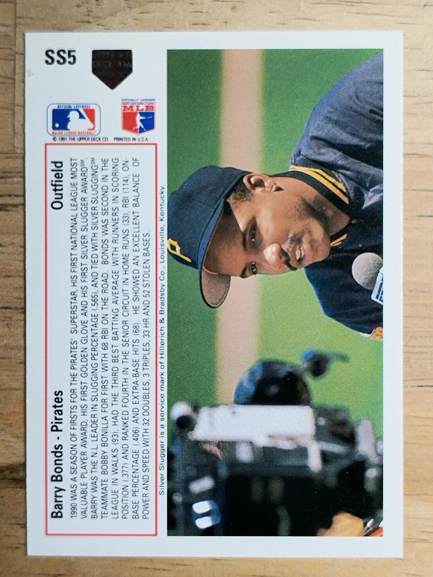 1991 Upper Deck Silver Sluggers #SS5 Barry Bonds