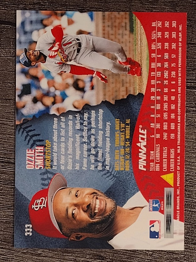 1995 Pinnacle #333 Ozzie Smith