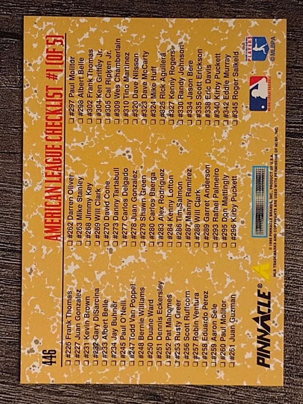 1995 Pinnacle #446 Frank Thomas CL