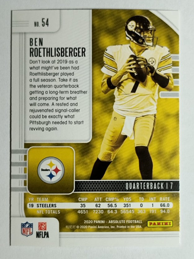 2020 Absolute Red #54 Ben Roethlisberger