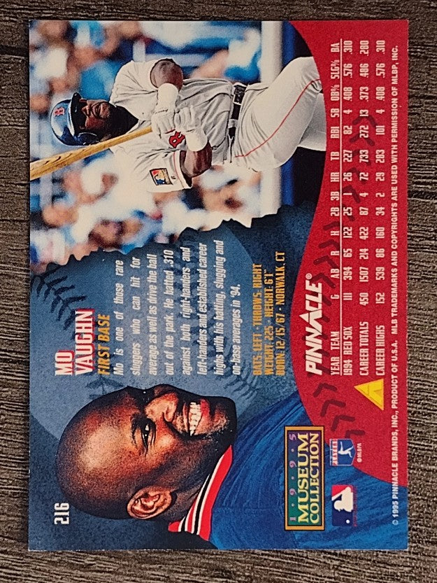 1995 Pinnacle Museum Collection #216 Mo Vaughn