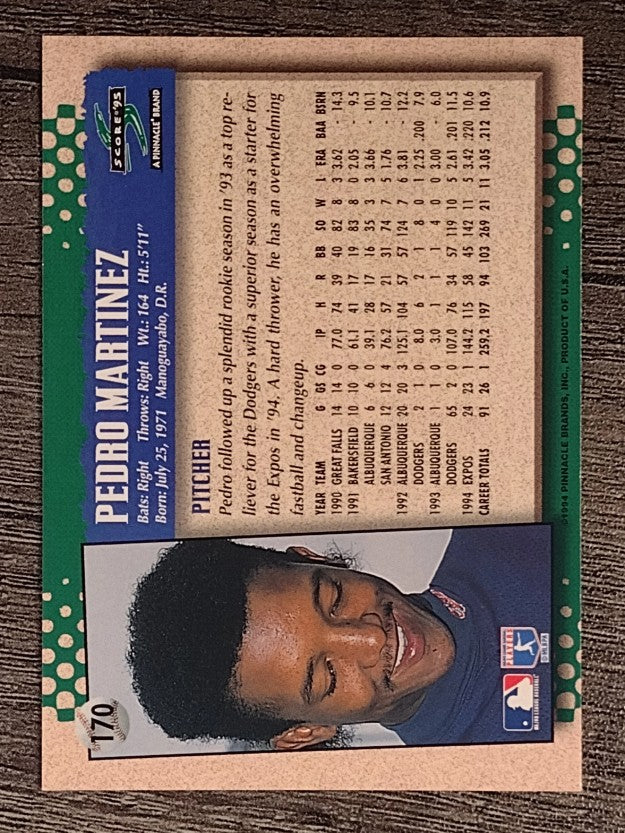1995 Score #170 Pedro Martinez