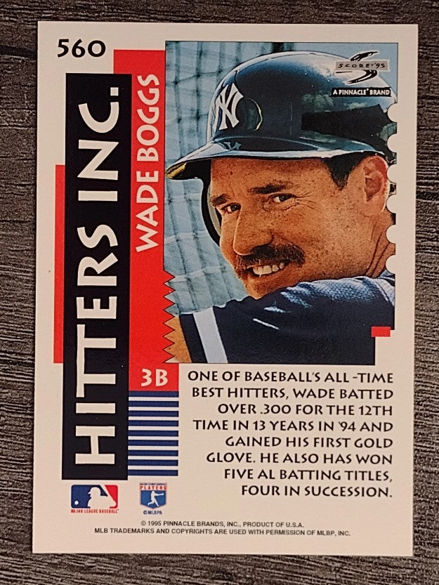 1995 Score #560 Wade Boggs HIT