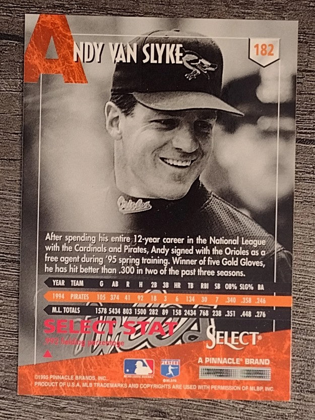 1995 Select #182 Andy Van Slyke
