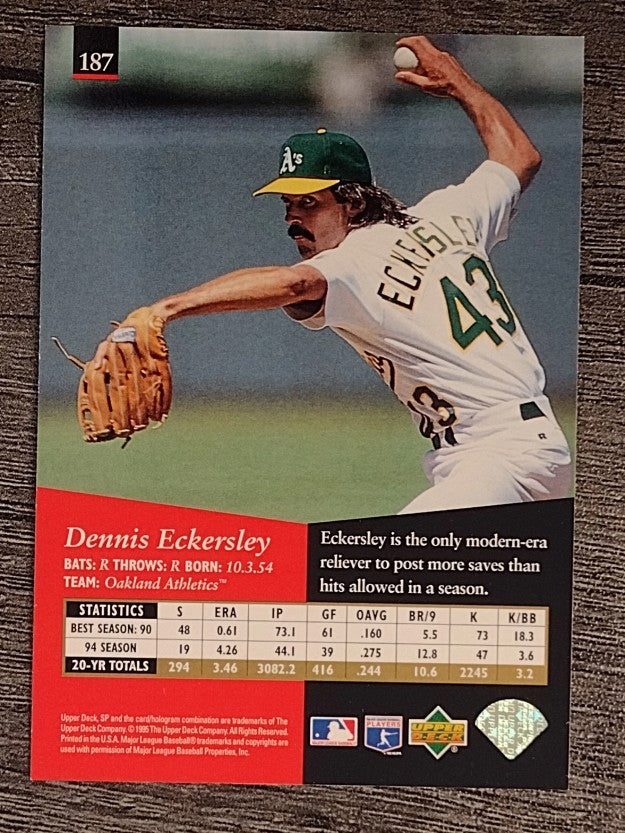 1995 SP #187 Dennis Eckersley