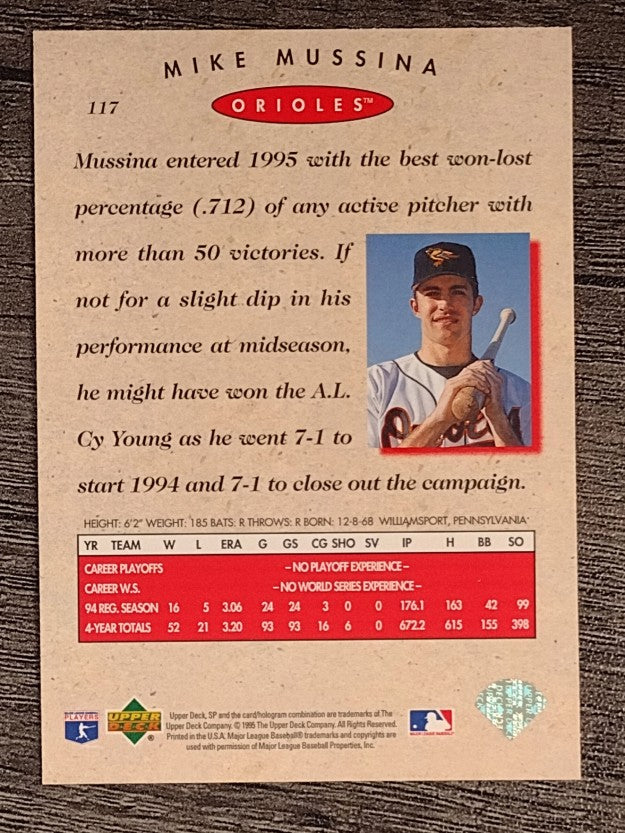 1995 SP Championship #117 Mike Mussina