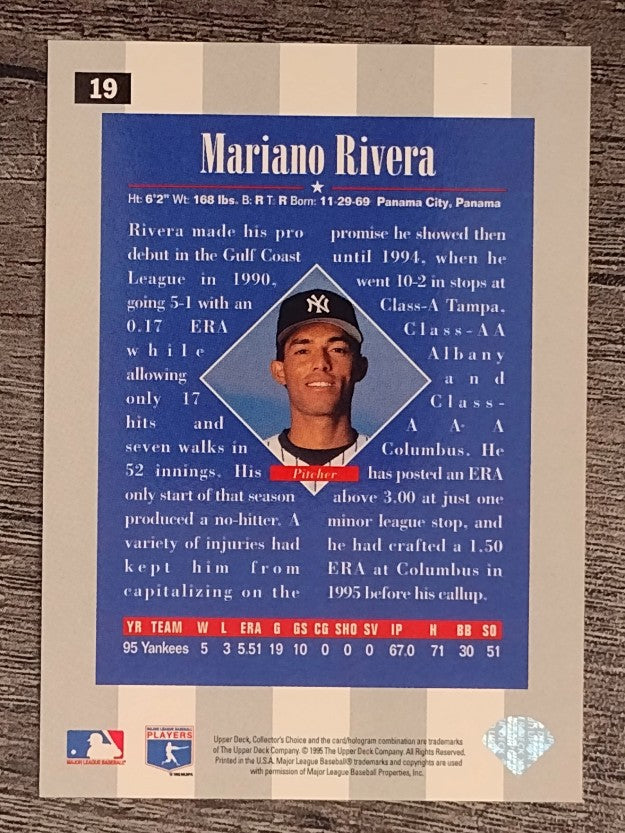 1996 Collector's Choice #19 Mariano Rivera