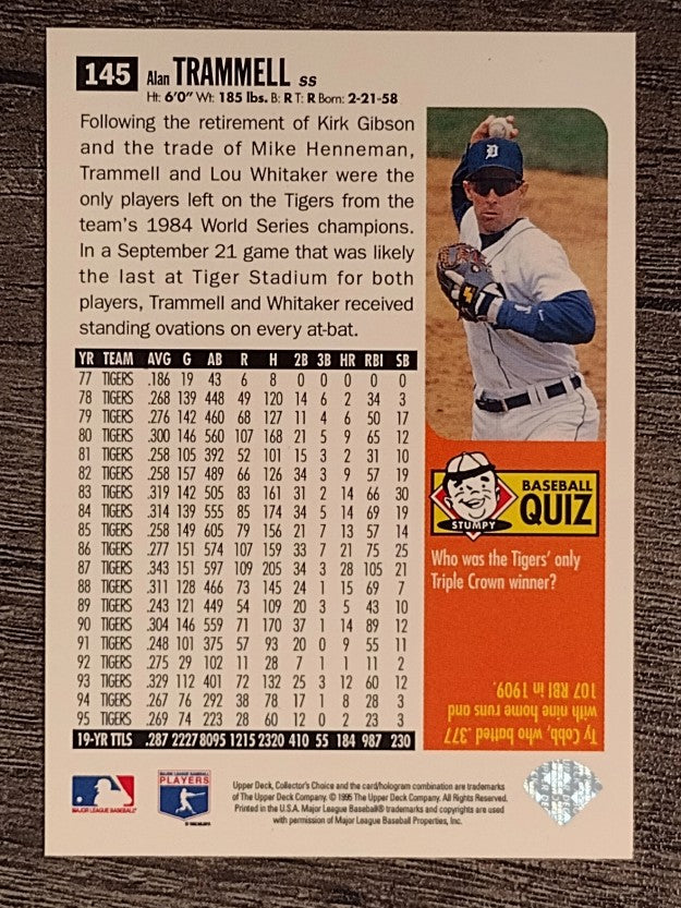 1996 Collector's Choice #145 Alan Trammell