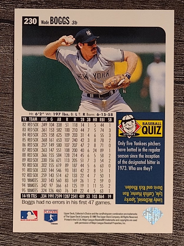 1996 Collector's Choice #230 Wade Boggs