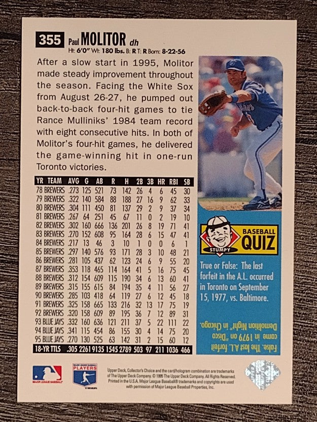 1996 Collector's Choice #355 Paul Molitor