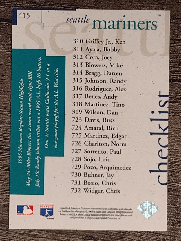 1996 Collector's Choice #415 Ken Griffey Jr. TC
