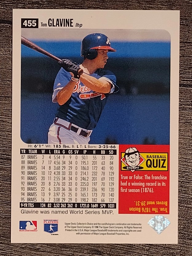 1996 Collector's Choice #455 Tom Glavine