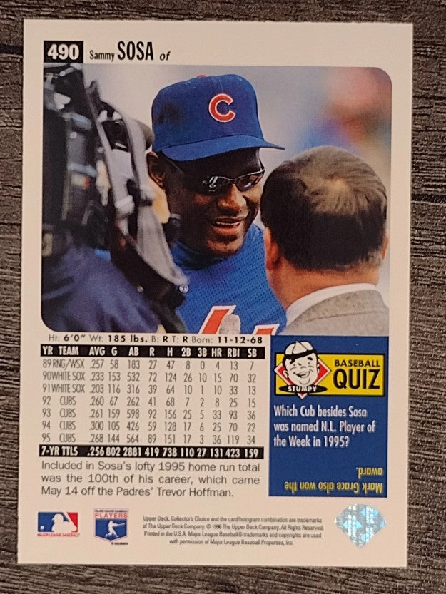 1996 Collector's Choice #490 Sammy Sosa