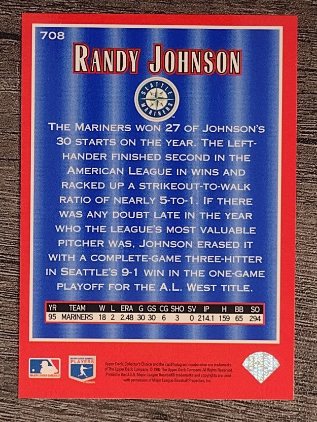 1996 Collector's Choice #708 Randy Johnson CY
