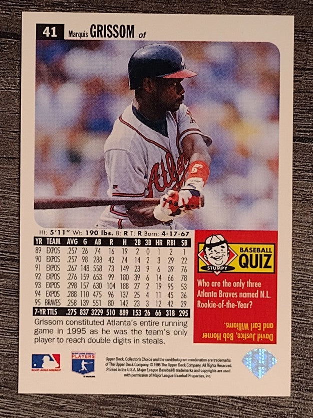 1996 Collector's Choice Silver Signature #41 Marquis Grissom
