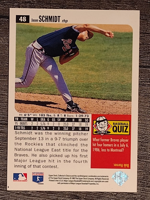 1996 Collector's Choice Silver Signature #48 Jason Schmidt