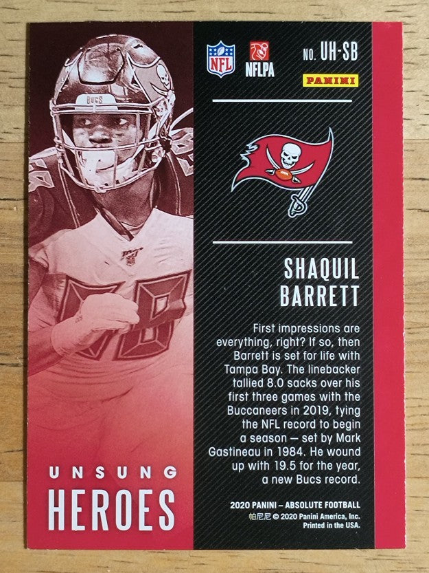 2020 Absolute Unsung Heroes #17 Shaquil Barrett
