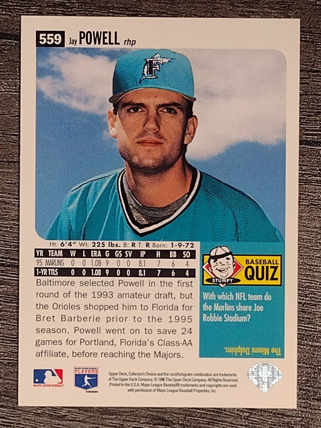 1996 Collector's Choice Silver Signature #559 Jay Powell