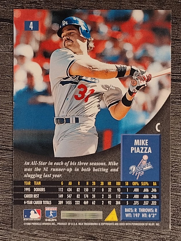 1996 Pinnacle #4 Mike Piazza