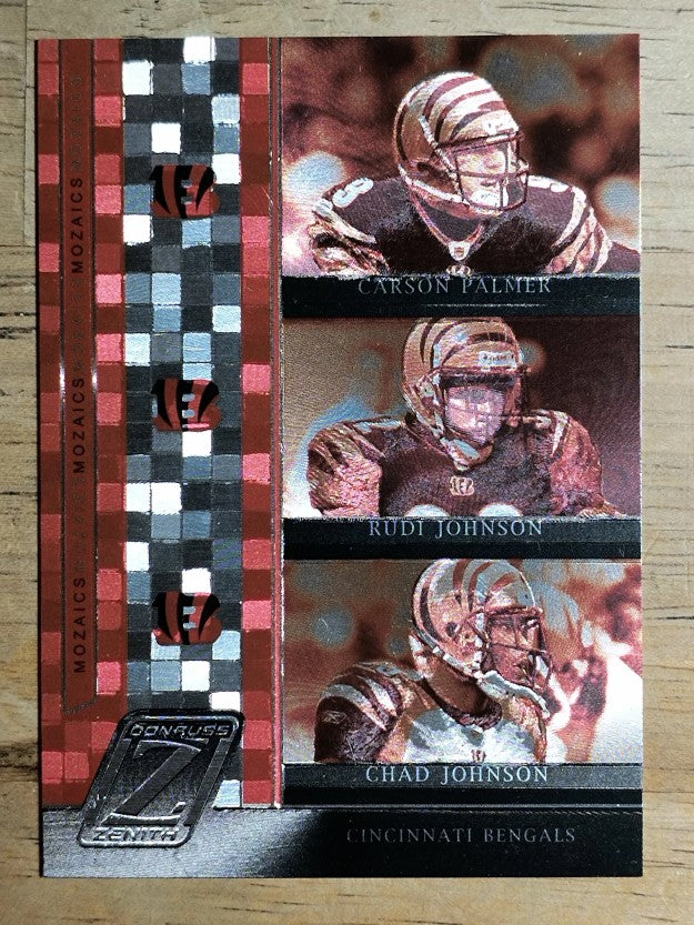 2005 Zenith Mozaics Silver #M4 Carson Palmer/Rudi Johnson/Chad Johnson
