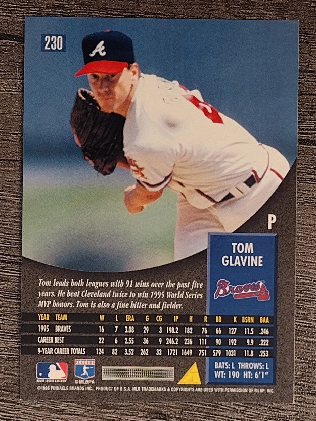 1996 Pinnacle #230 Tom Glavine