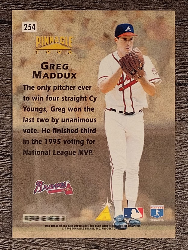 1996 Pinnacle #254 Greg Maddux HH