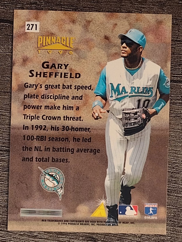1996 Pinnacle #271 Gary Sheffield HH