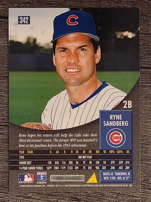 1996 Pinnacle #342 Ryne Sandberg