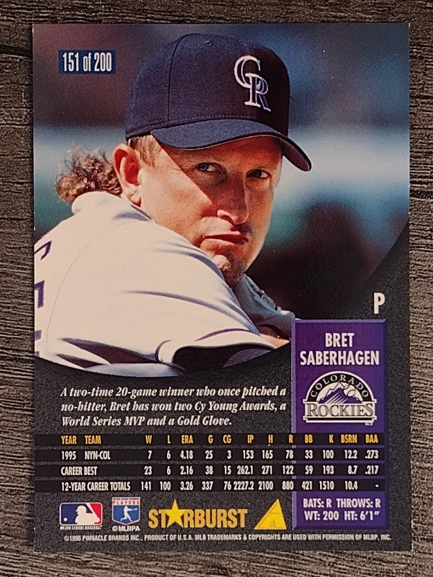 1996 Pinnacle Starburst #151 Bret Saberhagen