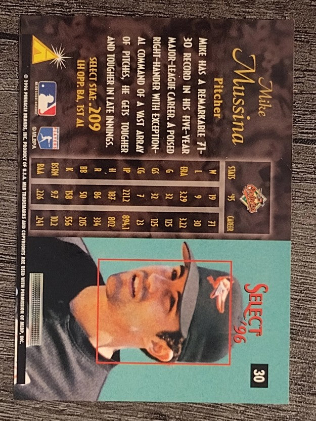 1996 Select #30 Mike Mussina