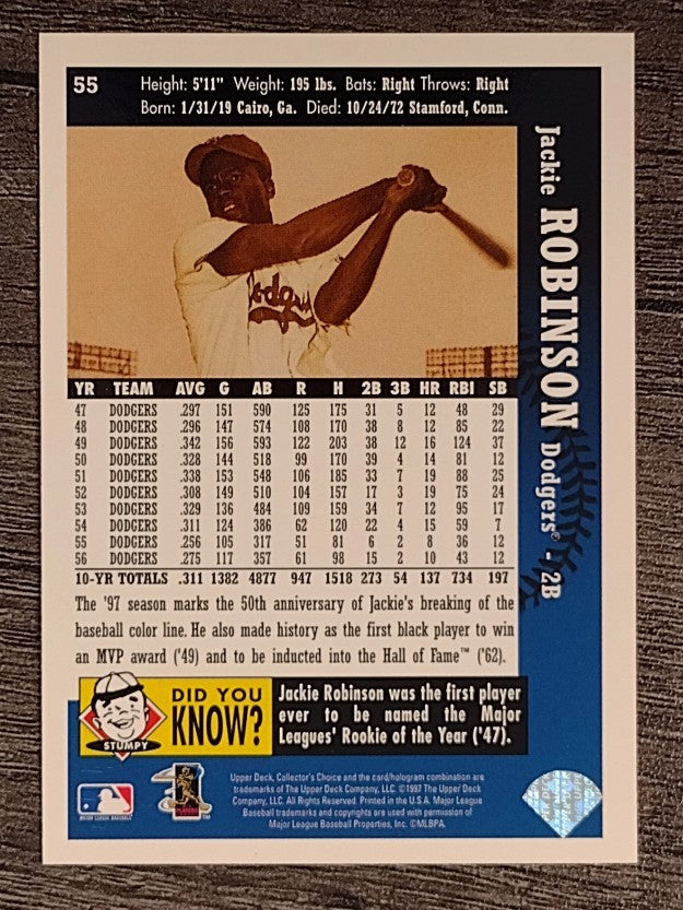 1997 Collector's Choice #55 Jackie Robinson